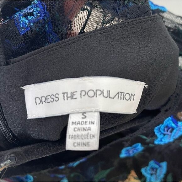 Dress The Population Sophia Floral Embroidered Lace Dress S - Picture 5 of 5